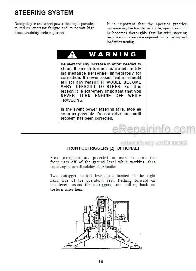 Photo 4 - JLG Gradall 534B Operation And Lubrication Manual Telehandler 9103-1380