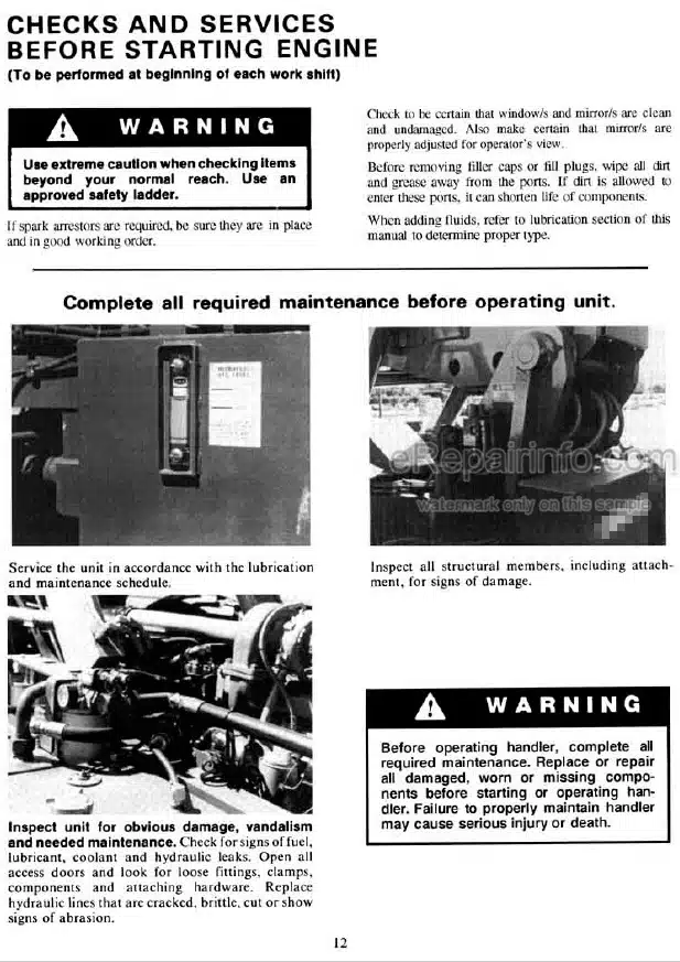 Photo 2 - JLG Gradall 534C-9 534C-10 Operation And Lubrication Manual Telehandler 2460-4171 SN2