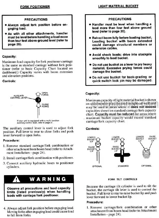 Photo 4 - JLG Gradall 534C-9 534C-10 Operation And Lubrication Manual Telehandler 2460-4171 SN2