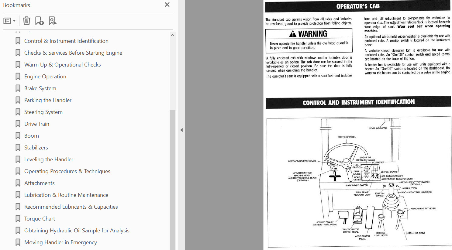 Photo 3 - JLG Gradall 534C-9 534C-10 Owner Operator Manual Telehandler 9114-4468 SN3