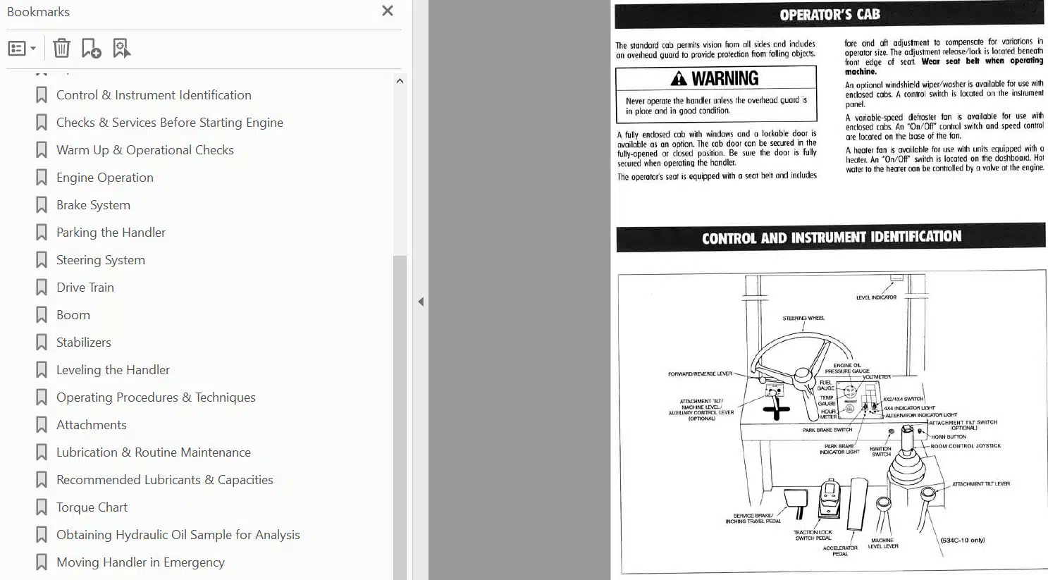 Photo 3 - JLG Gradall 534C-9 534C-10 Owner Operator Manual Telehandler 9114-4468 SN3