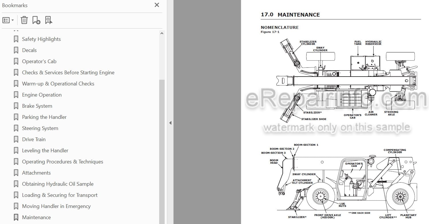 Photo 3 - JLG Gradall 534D-9 534D-10 Owner Operator Manual Telehandler 9134-4052