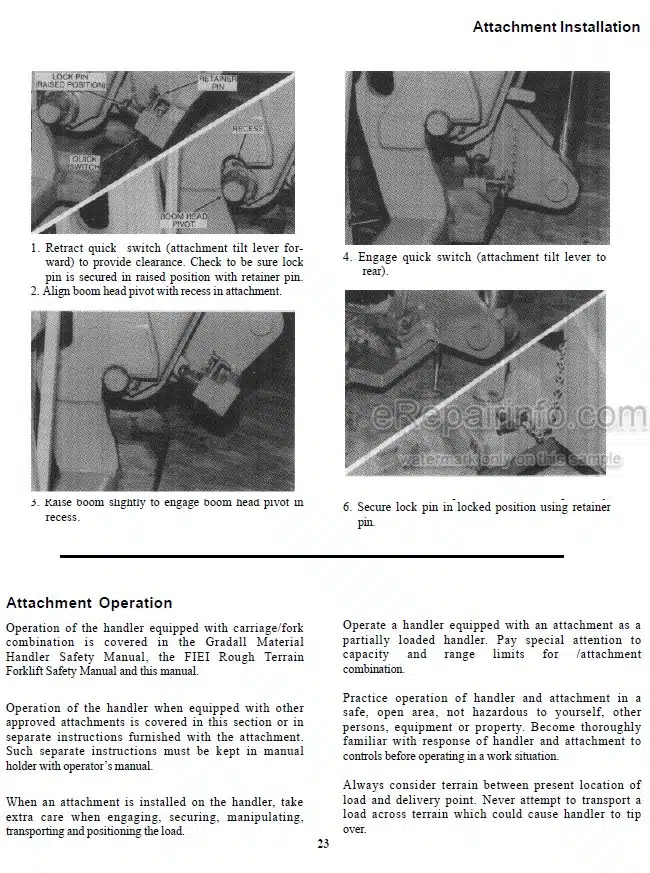 Photo 12 - JLG Gradall 544B Operation And Lubrication Manual Telehandler 9104-4339