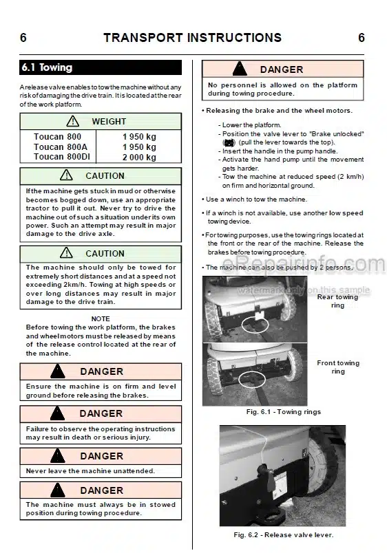 Photo 5 - JLG Grove Toucan 800 800A 800DI Operation And Safety Manual Mast Boom Lift