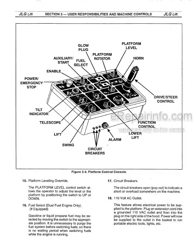 Photo 9 - JLG IC Series Operating Instructions Boom Lift 3122023