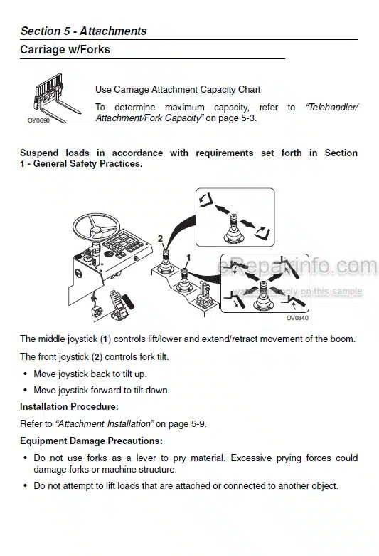 Photo 4 - JLG Lull 1044C-54 Series II Operation And Safety Manual Telehandler 31200608 SN 0160037900 And After