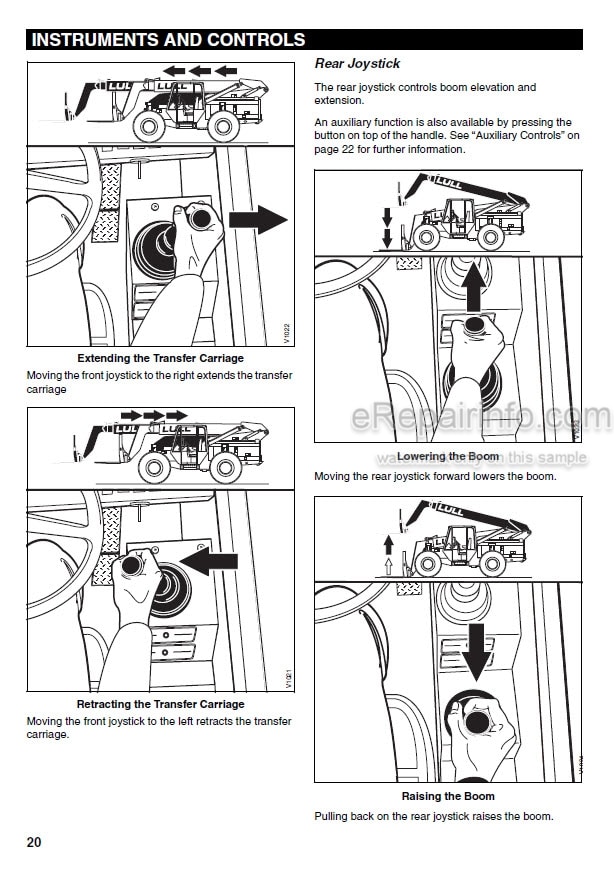 Photo 3 - JLG Lull 1044C-54 Series II Operators And Safety Manual Telehandler 31200070 Before SN 0160037900