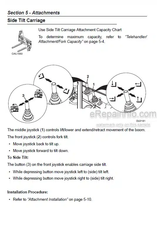 Photo 6 - JLG Lull 644D-34 Owners Operator Manual Telehandler 10168998 SN108-