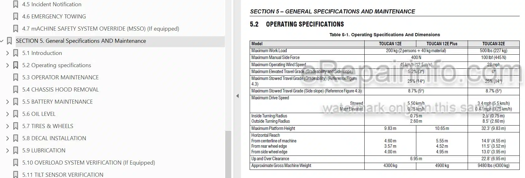 Photo 3 - JLG Toucan 12E 32E Operation And Safety Manual Mast Boom Lift SN A300052846-
