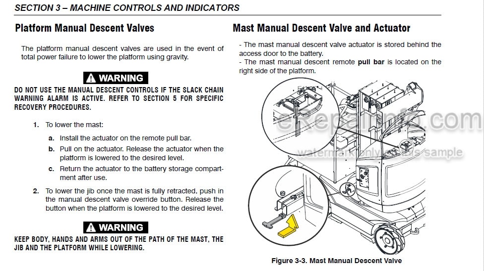 Photo 4 - JLG Toucan 8E 20E Operation And Safety Manual Mast Boom Lift SN A300052840-