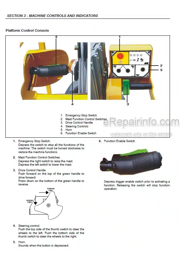 Photo 6 - JLG Toucan Duo Junior B Operation And Safety Manual Mast Boom Lift SN A130020186-