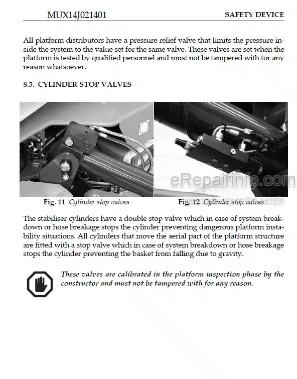 Photo 6 - JLG X14JH Operation Safety Maintenance And Service Manual Boom Lift