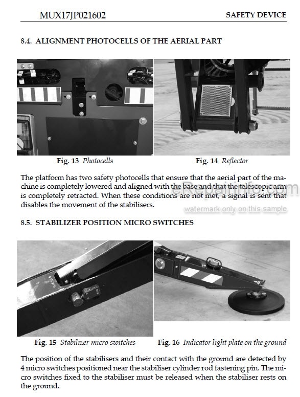 Photo 6 - JLG X19J Operator Safety Maintenance Service Manual Boom Lift
