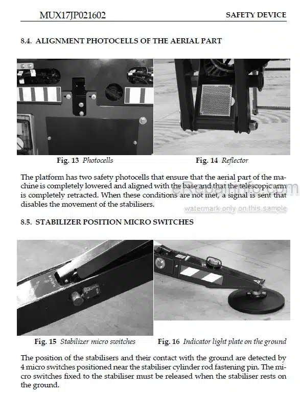 Photo 6 - JLG X19J Operator Safety Maintenance Service Manual Boom Lift