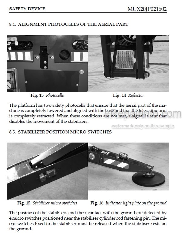 Photo 7 - JLG X19J Operator Safety Maintenance Service Manual Boom Lift