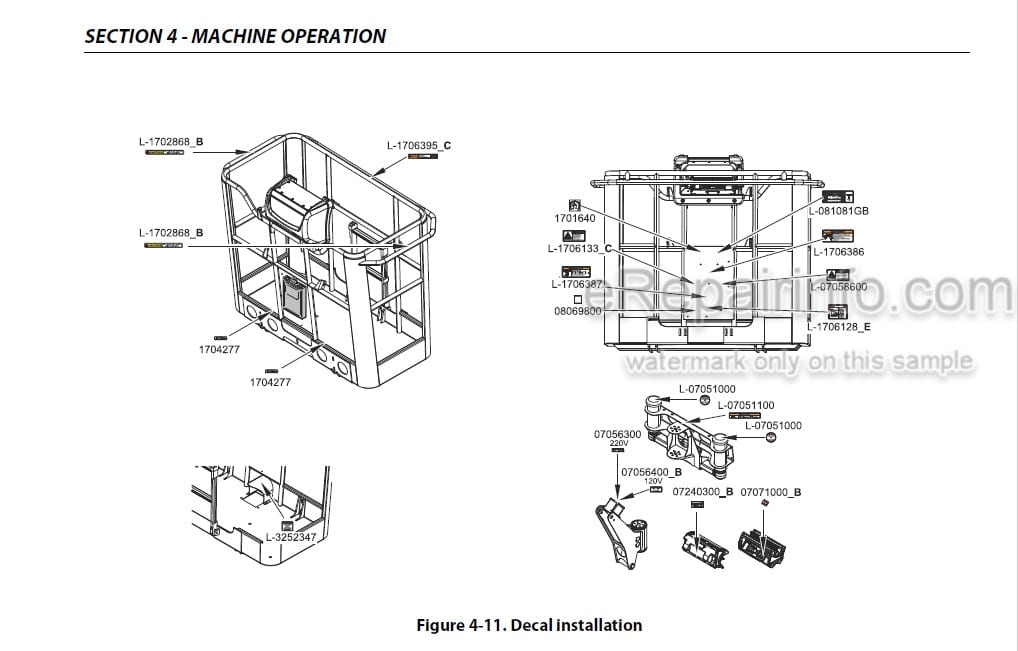 Photo 4 - JLG X430AJ Operation And Safety Manual Boom Lift