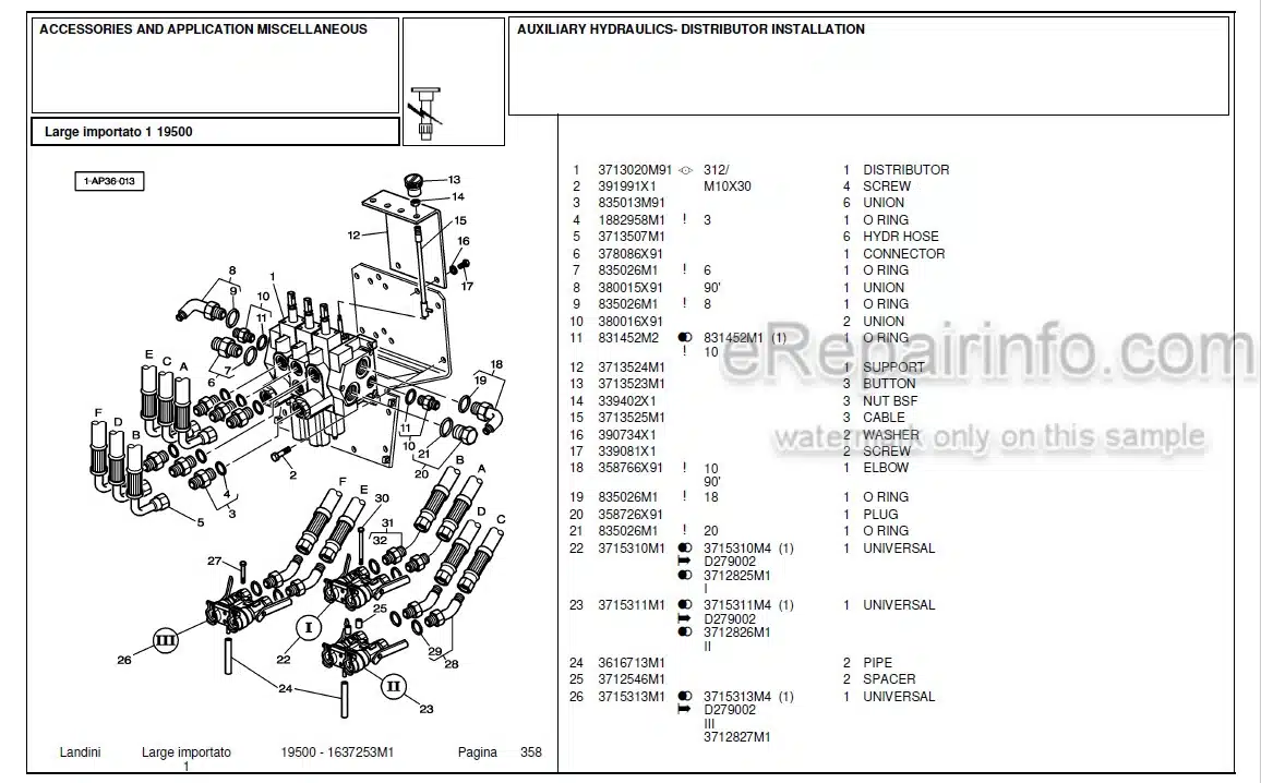 Photo 5 - Landini Advantage 55F Parts Catalog Tractor 3540958