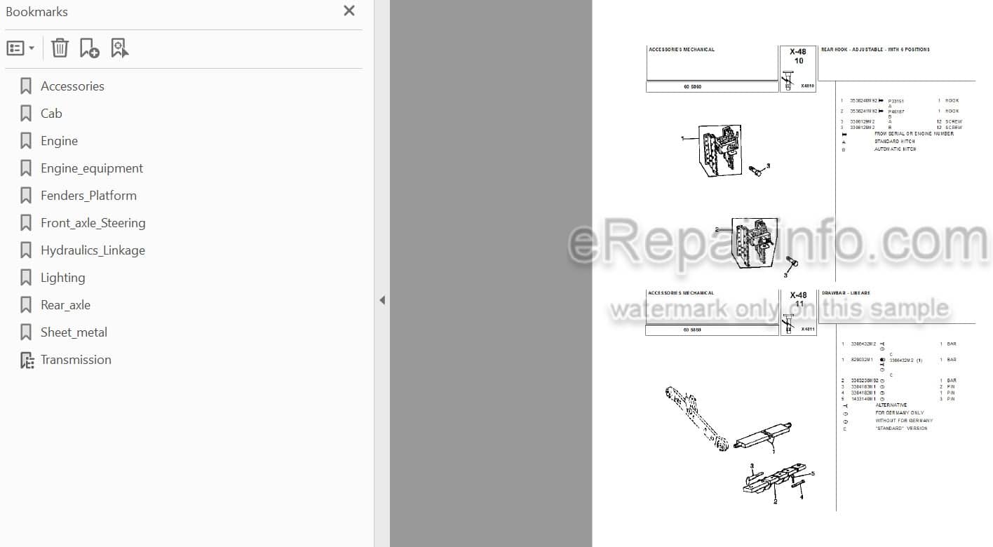 Photo 3 - Landini 5860 Parts Catalog Tractor