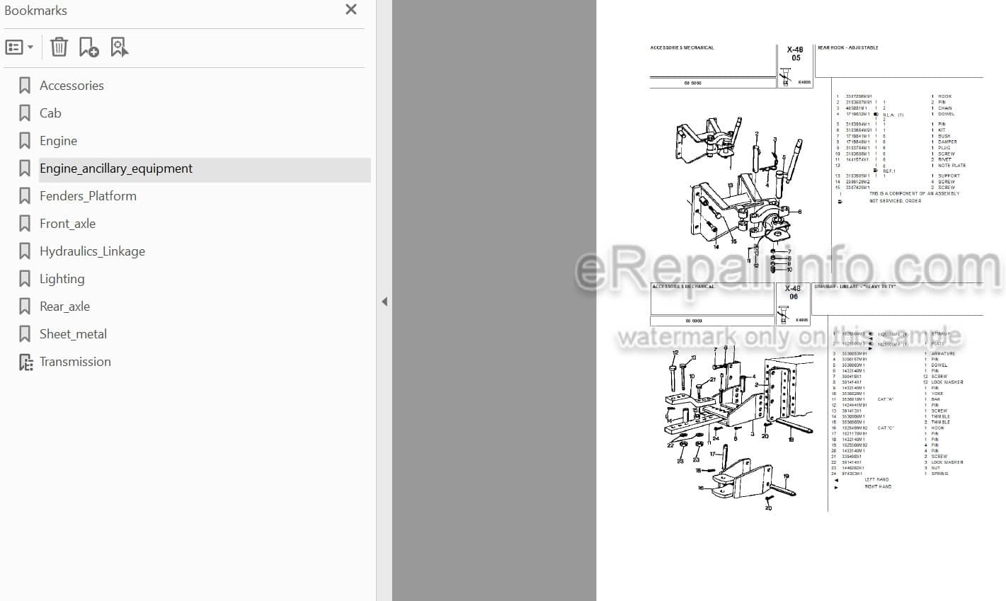 Photo 3 - Landini 6060 Parts Catalog Tractor