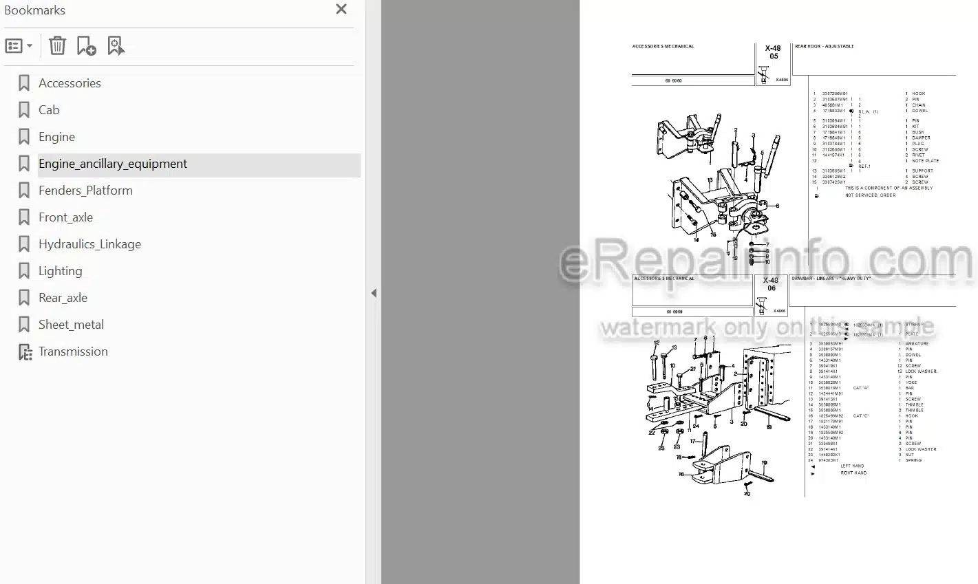 Photo 3 - Landini 6060 Parts Catalog Tractor
