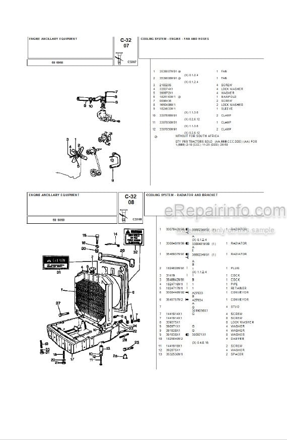 Photo 4 - Landini 6060 Parts Catalog Tractor