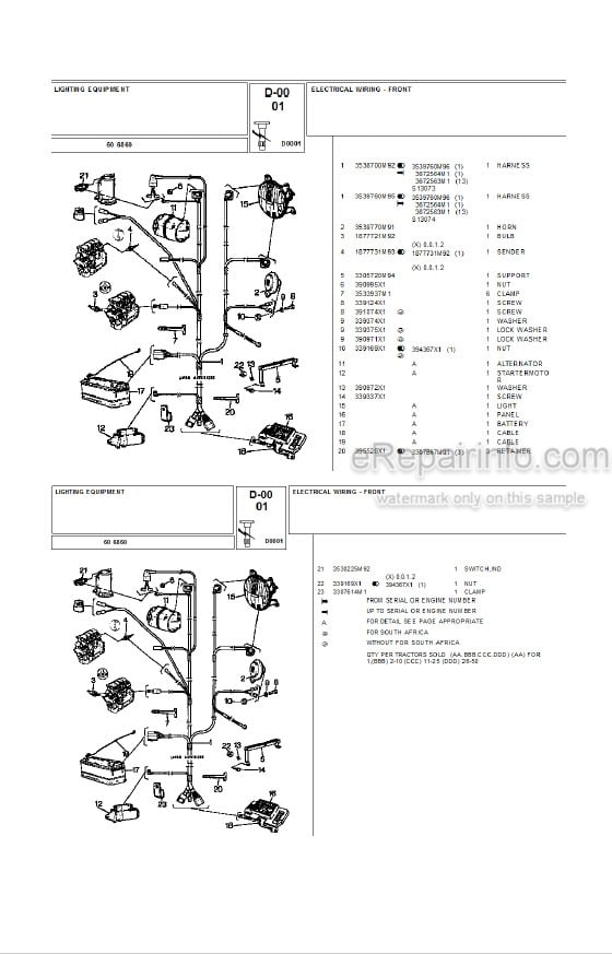 Photo 5 - Landini 6860 Parts Catalog Tractor