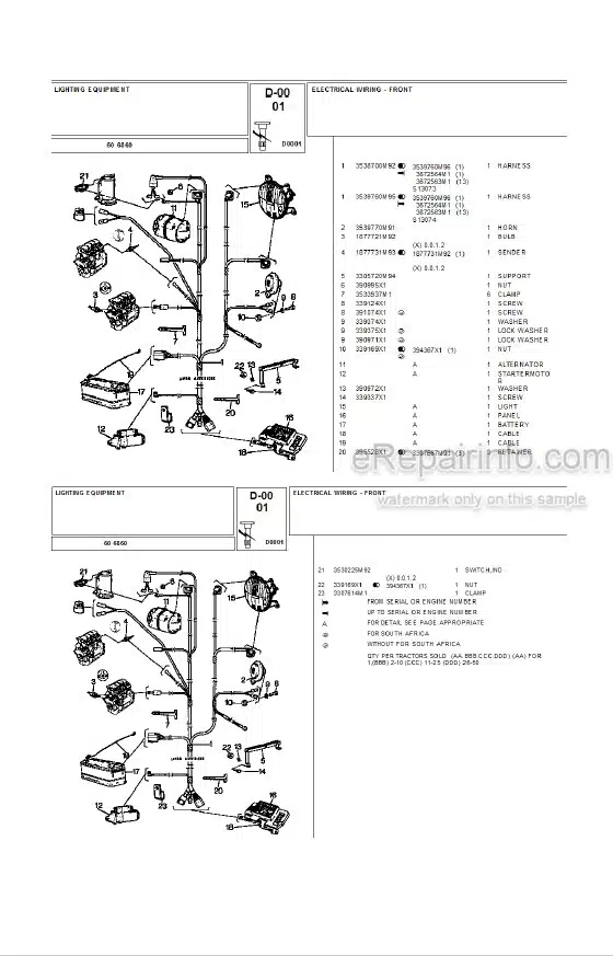 Photo 5 - Landini 6870 Parts Catalog Tractor 3311426M2