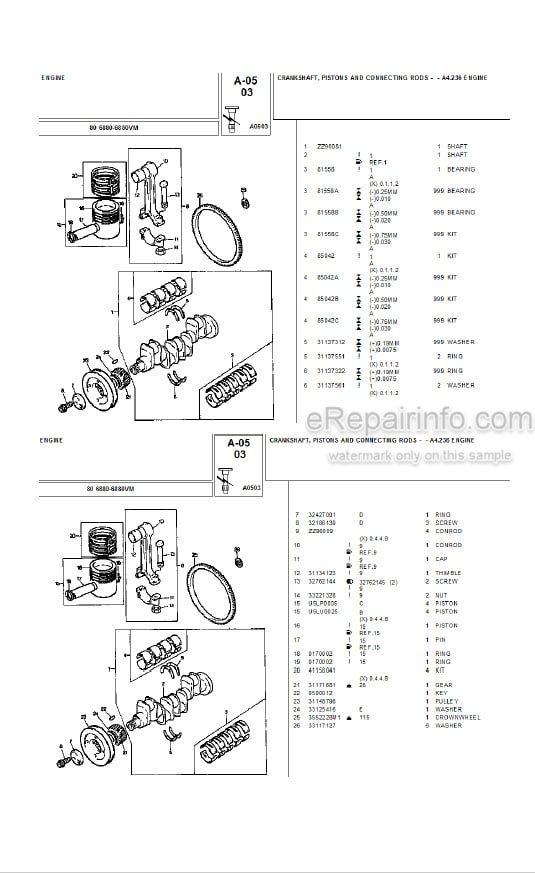 Photo 3 - Landini 6880 6880VM Parts Catalog Tractor