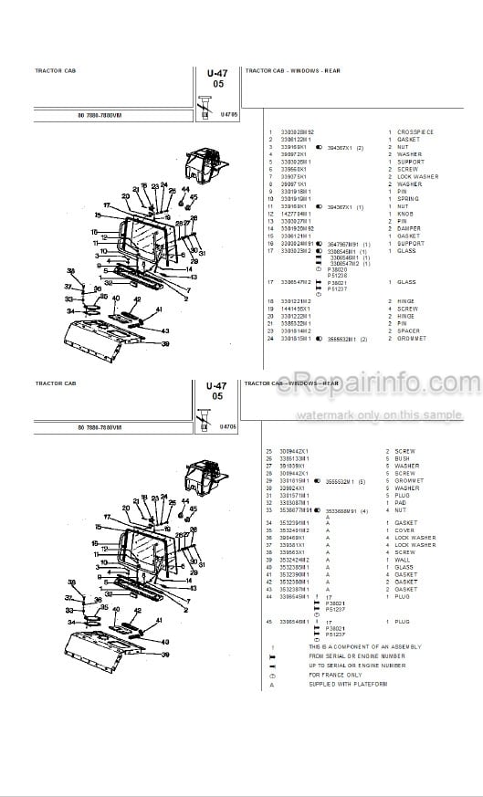 Photo 4 - Landini 7880 7880VM Parts Catalog Tractor
