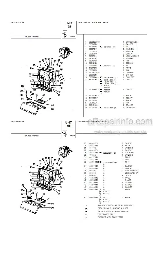 Photo 4 - Landini 7880 7880VM Parts Catalog Tractor