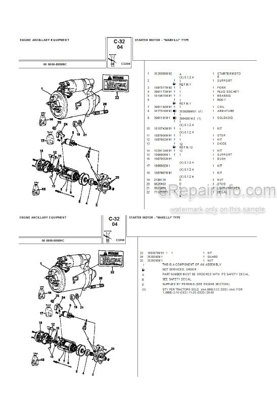 Photo 4 - Landini 8860 8860HC Parts Catalog Tractor