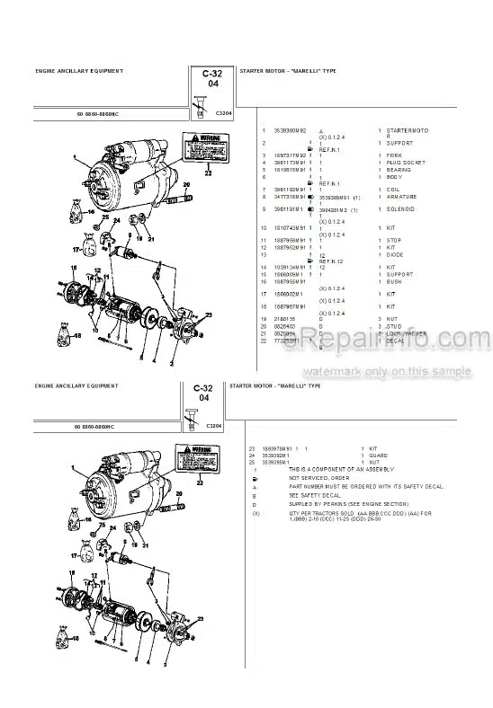 Photo 4 - Landini 8860 8860HC Parts Catalog Tractor