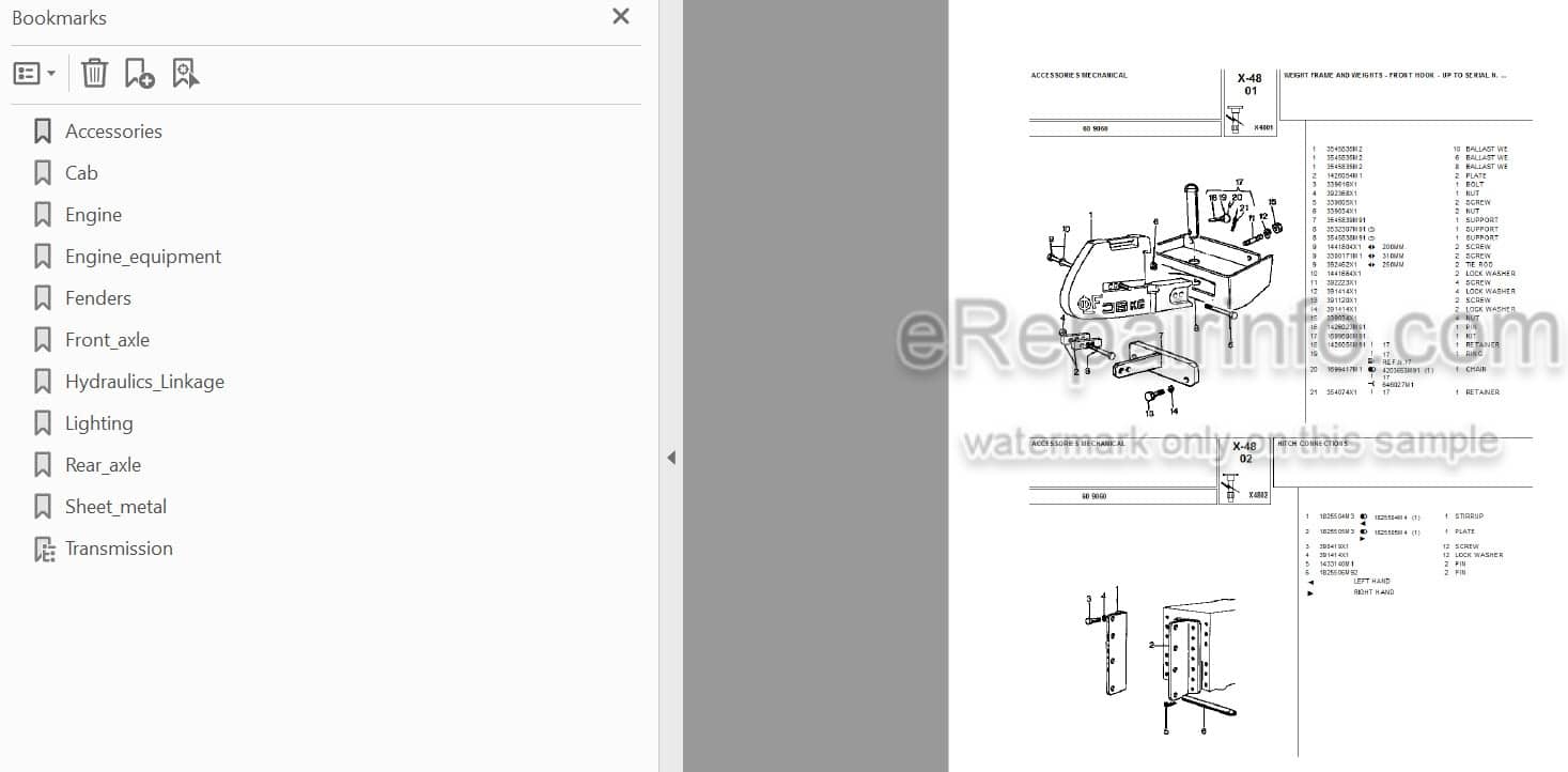 Photo 3 - Landini 9060 Parts Catalog Tractor