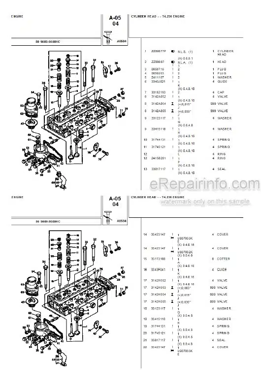 Photo 8 - Landini 9080 9080HC Parts Catalog Tractor