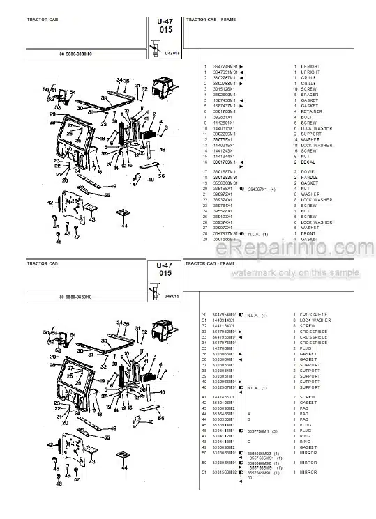 Photo 11 - Landini 9880 9880HC Parts Catalog Tractor