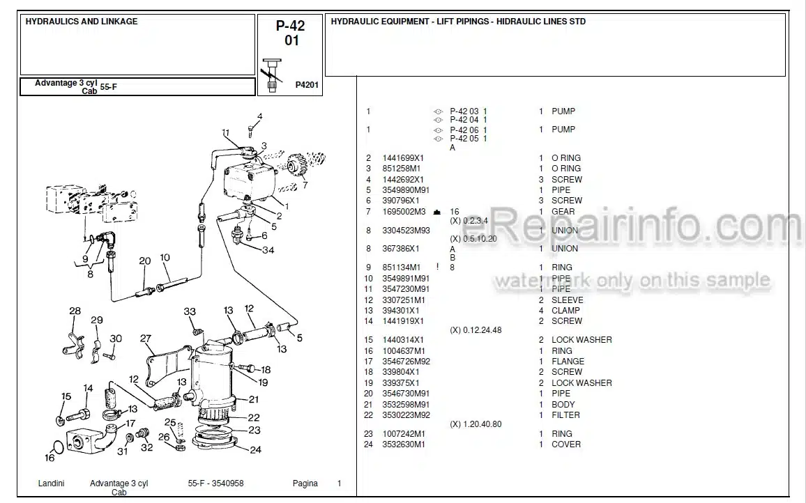 Photo 6 - Landini 19500 Parts Catalog Tractor 1637253M1