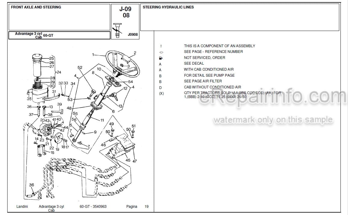 Photo 4 - Landini Advantage 60GT Parts Catalog Tractor 3540963