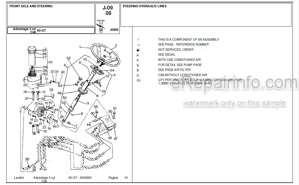 Photo 4 - Landini Advantage 60GT Parts Catalog Tractor 3540963