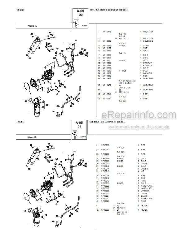 Photo 4 - Landini Alpine 65 Parts Catalog Tractor