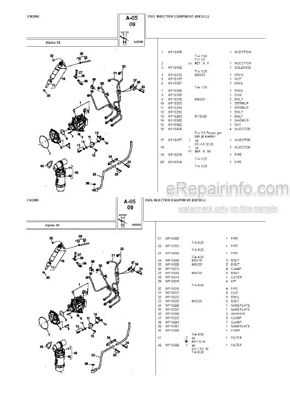 Photo 4 - Landini Alpine 65 Parts Catalog Tractor
