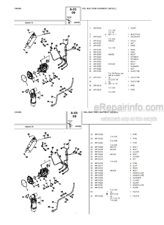 Photo 8 - Landini Alpine 75 Parts Catalog Tractor