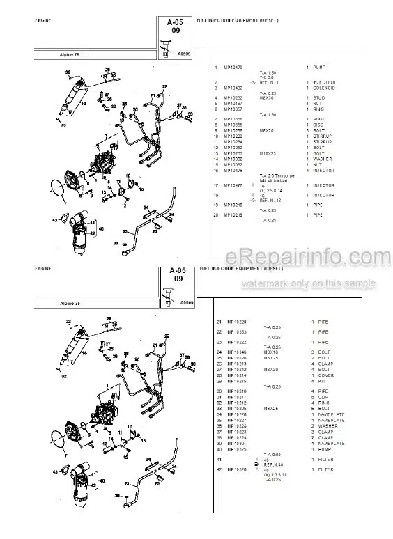 Photo 2 - Landini Alpine 75 Parts Catalog Tractor