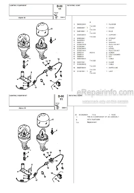 Photo 1 - Landini Alpine 85 Parts Catalog Tractor