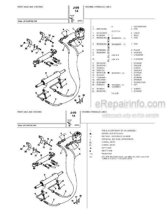 Photo 6 - Landini Atlas Atlantis 90 Parts Catalog Tractor 3657055M2