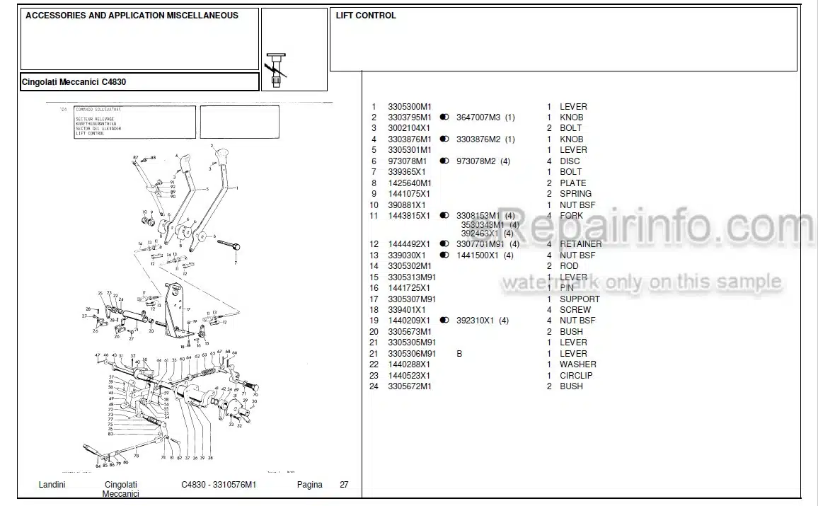 Photo 5 - Landini C5000 Parts Catalog Crawler Tractor 1818735M1