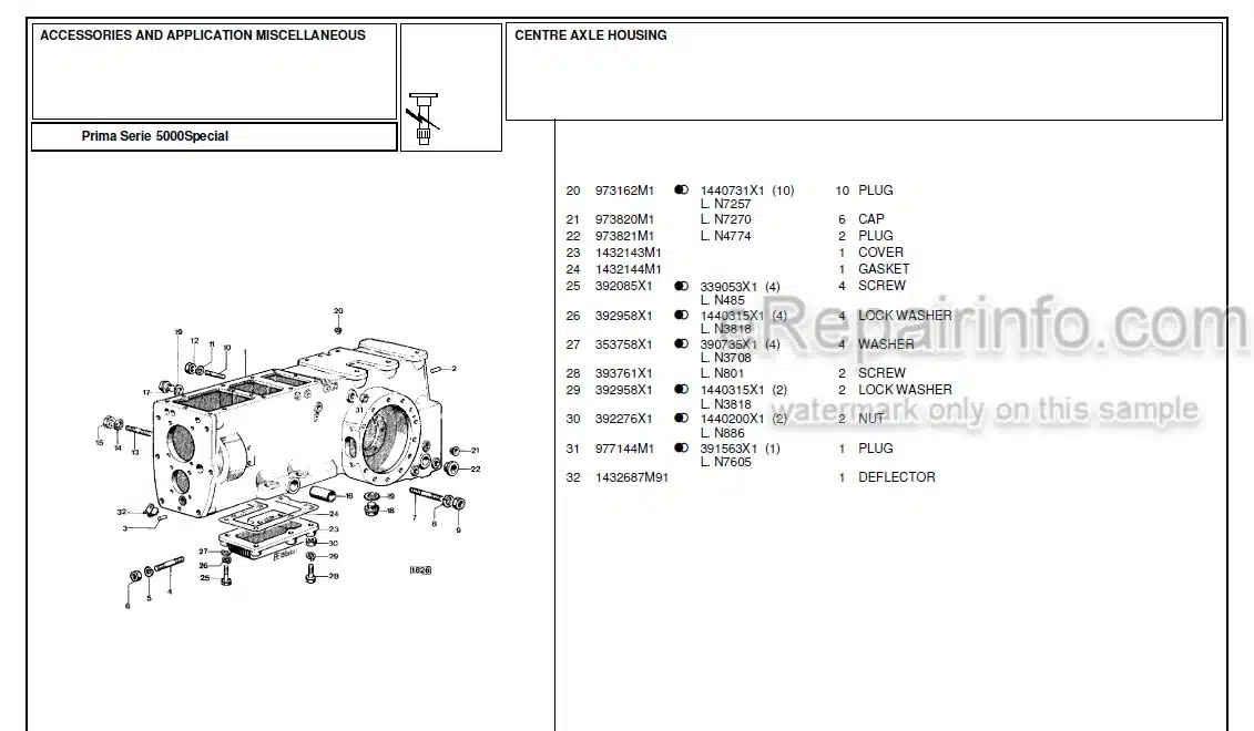 Photo 6 - Landini First Series 4000 Special Parts Catalog Crawler Tractor 1821320M1