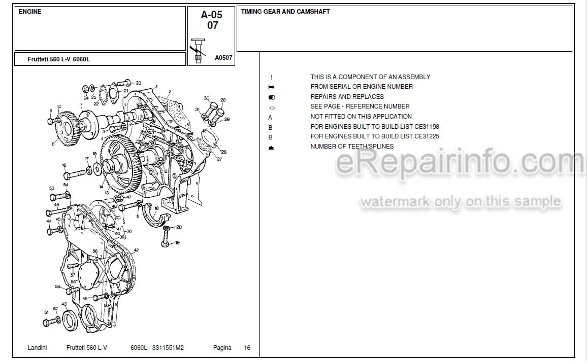 Photo 4 - Landini Frutteti 6060L Parts Catalog Tractor 3311551M2