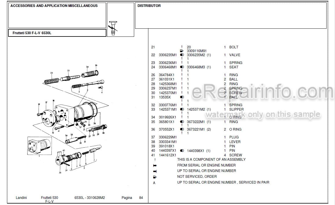 Photo 11 - Landini Frutteti 6530L Parts Catalog Tractor 3310628M2