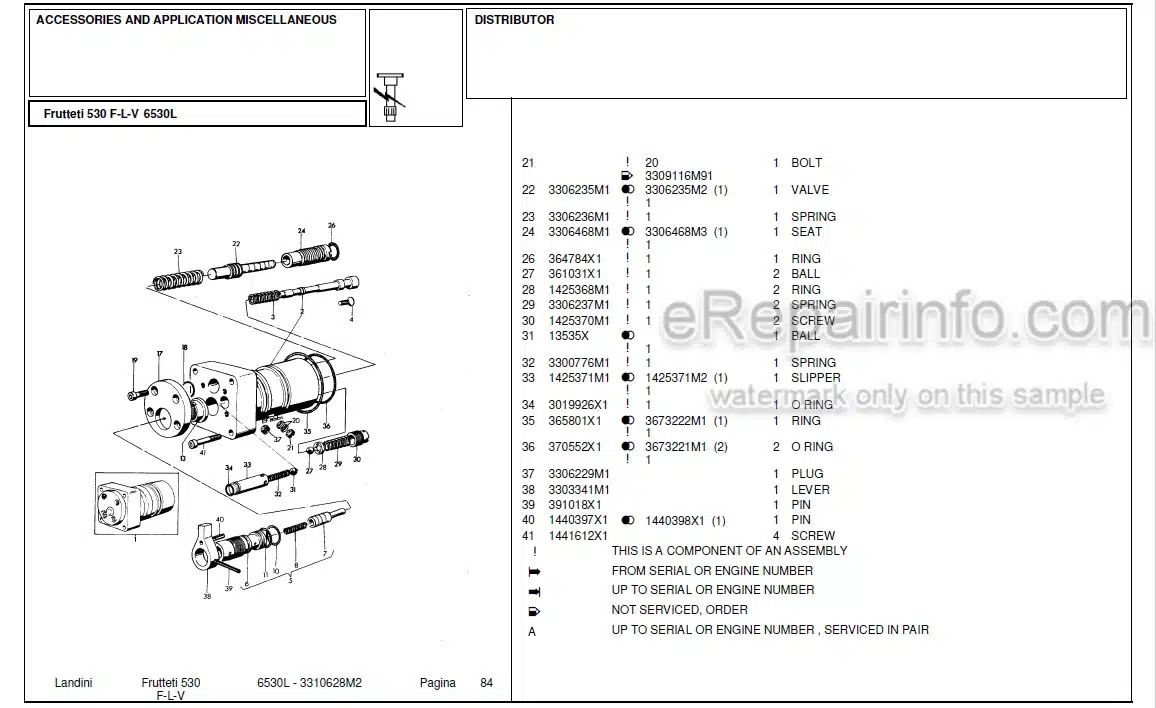 Photo 12 - Landini Frutteti 6530L Parts Catalog Tractor 3310628M2