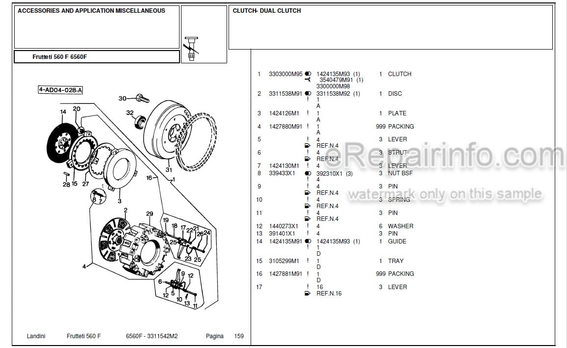 Photo 4 - Landini Frutteti 6560F Parts Catalog Tractor 3311542M2